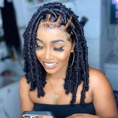 Butterfly Locs Crochet Braid Hair Black Women Synthetic Braiding Hair Extensions | eBay Dread Wig, Soft Dreads, Box Braids Hairstyles For Black Women, Hair Twist Styles, Crochet Braids Hairstyles, Braided Wig, Braid In Hair Extensions