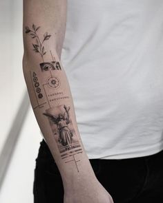 Concept Tattoo, Best Tattoo Ever, Wrist Tattoos For Guys, Cool Forearm Tattoos, Body Tattoo, Greek Tattoos, Tatuaje A Color, Modern Tattoos