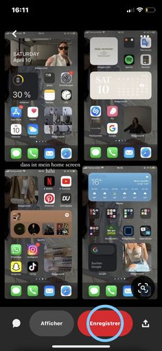 an iphone screen with different icons on it