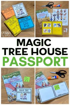 the magic tree house passport is open and ready to be used for children's activities