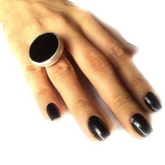 Black Onyx Silver Ring, statement ring, black ring, big black ring, black silver ring Dreamy Jewelry, Onyx Silver Ring, Statement Piece Jewelry, Silver Rings With Stones, Black Ring, Sweet Love, Ring Crafts, Ring Black, Onyx Ring