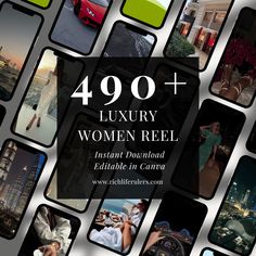 an advertisement for luxury women reel