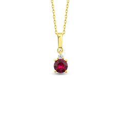 Round Ruby Necklace with Diamonds in 14K Solid Gold, Ruby Birthstone Necklace, July Birthstone Charm, Dainty Ruby Charm, Women Jewelry FEATURES Sapphire Carat: 0.47 ct  Diamond Carat: 0.03 ct Color: F Clarity: Vs Cut: Excellent Height: 15.00 mm / 0.59 mm Width: 5.00 mm / 0.16 mm  Material: 14K Solid Gold We are aware of your excitement about our product, and we share that enthusiasm with you. You can count on us to handle your order with the utmost care and attention to detail. Ensuring your sat Elegant Round Birthstone Necklace, Ruby Birthstone, Ruby Necklace, July Birthstone, Birthstone Charms, Birthstone Necklace, Diamond Jewelry, Birthstone, Solid Gold