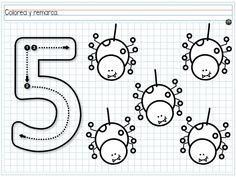 the number five is shown with four different bugs