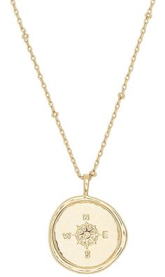 Seek New Adventure! This coin compass charm centers on an ever-so-dainty ball chain that effortlessly elevates your layered look. 17" chain + 2" extender. Adjustable in 1 inch increments 17" - 19" Coin measures 3/4" across and 1/16" thick Back of coin is wave texture Spring ring closure Available in 18k gold plated **Expected to ship in three weeks Womens Half Zip Pullover, Coin Pendant Necklace, Coin Necklace, Adjustable Necklace, Coin Pendant, Ball Chain, Heart Print, Spring Rings, Compass