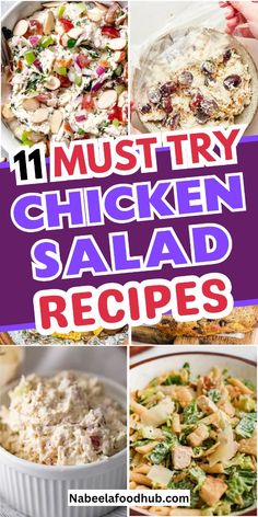 11 must try chicken salad recipes that are easy to make and delicious for lunch or dinner