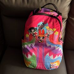 Sprayground X Powerpuff Girls Backpack Perfect Condition Only Worn A Few Times Limited Edition Clear Sprayground Backpack, Playful Pink Backpack, Playful Pink Standard Backpack, Playful Pink Backpack For Everyday Use, Sprayground Backpack, Pretty Backpacks, Spray Ground, Girls Backpack, Cute Backpacks