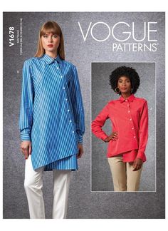 a women's shirt and pants sewing pattern