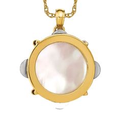 Mother Of Pearl Necklace, Tambourine, Chain Pendant, Selling Jewelry, Necklace Chain, Pearl Pendant, Chain Pendants, Gold Material, Chains Necklace