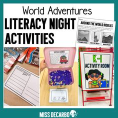 an assortment of activities for children to learn about the world's literature and reading