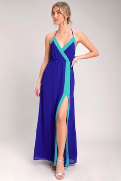 Beautiful Blue Cocktail Dresses at the Best Prices | Latest Styles of Blue Formal Dresses and Sexy Short Numbers Slate Blue Dresses, Blue Dresses For Women, School Event Dress, Cute Blue Dresses, Lulus Maxi Dress, Dresses Lulus, Color Block Maxi Dress, Women's Outfits By Occasions, Greece Wedding