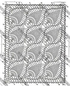 the crochet pattern is shown in black and white