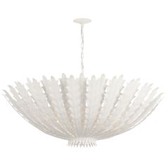 a white chandelier hanging from the ceiling