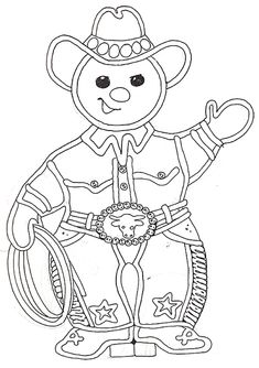 a coloring page with a teddy bear dressed as a fireman and holding a hose