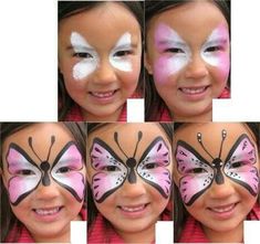 Acrylic Face Painting, Mermaid Face Paint, Skeleton Face Paint, Diy Face Paint, Obličejové Masky, Butterfly Face Paint, Ideas For Painting, Girl Face Painting, Face Painting Tutorials