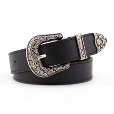 7043 Product Name: Women Belt Black Leather Western Waist Belt Metal Buckle Waistband Gender:Women,Lady,Girls Material:PU,Metal Color:Silver,Gold,Black,Camel,White Style 1 Size:Total Length:105 cm, Width:2.5cm Style 2 Size:Total Length:108cm, Width:2.8cm Style 3 Size Belt Size: approx. 105cm x 3.7cm (L x W) Style 4 Size:Length:100cm, Width:1.2cm Style 5 Size: 107cm length, 1.4cm width Style 6 Size:Total Length:107cm, Width:2.3cm Package Included:1 Pcs Women's Belt Women's Genuine Leather Belts M Cowgirl Belt, Waist Belt Women, Black Waist Belt, Cowgirl Belts, Cowgirl Outfit, Leather Belt Buckle, Cowboy Belt, Boho Belts, Estilo Country