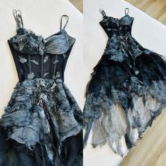 Hoco Halloween Dress, Witchy Homecoming Dress, Grunge Fairy Dress, Fantasy Homecoming Dresses, Tim Burton Homecoming Dress, Haunted Hoco Dress, Dark Blue Fairy Dress, Haunted Homecoming Dress, Gothic Fairy Dress