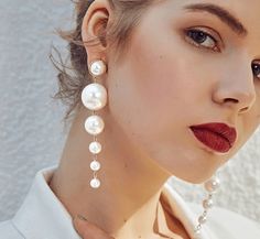 Imitation Pearl DropMetals Type: zinc Alloy Long Statement Earrings, Shopping Gifts, Long Pearl Earrings, Female Jewelry, Metal Drop, Wedding Earrings Drop, Wedding Pendant, نظارات شمسية, Long Tassel Earrings