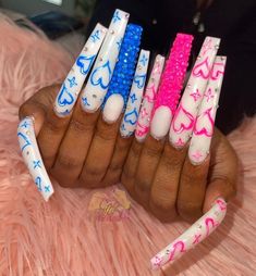 Lit Captions, Fly Nails, Glamorous Nails, Long Acrylic, Nail Fashion