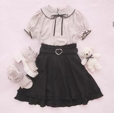 Kei Outfits, Girly Kei, Oc Clothes, Kawaii Clothing, Kei Fashion, Jirai Kei, Aesthetic Cute, J Fashion