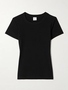 Shop LESET Kelly ribbed cotton-blend jersey T-shirt, Explore the latest LESET women's collection today on NET A PORTER Fitted Basic Ribbed T-shirt, Fitted Ribbed Cotton Tops, Fitted Cotton Tops With Ribbing, Everyday Ribbed Crew Neck T-shirt, Cotton Crew Neck Top With Ribbing, Classic Ribbed Fitted T-shirt, Basic Everyday Ribbed T-shirt, Basic Ribbed Everyday T-shirt, Basic Ribbed Tops For Everyday