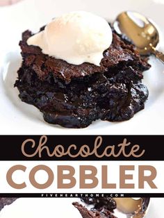 Look forward to trying this Valentine's Day dessert recipe! You'll be craving again and again. Floating on top of a thick and glossy sauce with caramel and coffee, this easy gooey chocolate cobbler tastes so good!