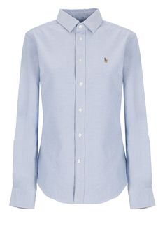 Ralph Lauren Shirt Women Oxfords, Ralph Lauren Womens Clothing Classy, Ralph Lauren Blue Shirt, Ralph Lauren Shirt Women, Office Capsule, Blue Oxford Shirt, Ralph Lauren Womens Clothing, Shirt For Man, Blue Shirt Women