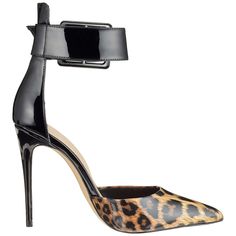 Step out in style with these fierce leopard print heels. Featuring a pointy toe, buckle ankle strap, and stiletto heel, these pumps are the perfect blend of chic and wild. Color: Black Heel Type: Stiletto heel Heel Height: 4.5" / 115 mm approx Product measurements were taken using size 8. Please note that measurements may vary by size. Toe: Pointed toe Pattern: Leopard print Handcrafted US sizing. Fits true to size. Elegant Leopard Print Heels With Heel Strap, Leopard Print Heels With 4-inch Pointed Toe, Elegant Ankle Strap Heels In Leopard Print, Elegant Leopard Print Ankle Strap Heels, Leopard Print Pointed Toe Heels For Evening, Formal Leopard Print Heels With Ankle Strap, Leopard Print High Heels With Heel Strap, Leopard Print Heels With Heel Strap, Leopard Print High Heels With Strap