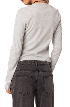 Love to layer in this classic waffle-stitch top updated in a cropped silhouette. Crewneck Long sleeves 45% cotton, 45% polyester, 10% spandex Machine wash, dry flat Imported Stretch Cotton Waffle Knit Tops, Waffle Toppings, Waffle Stitch, Waffles, Nordstrom, Long Sleeves, Spandex, Crew Neck, Long Sleeve