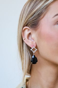 Let 'em know you came to stun in the Kenna Gemstone Drop Earrings! These chic earrings feature a rhinestone stud post back + a gemstone! Style the Kenna Earrings with any outfit for an elevated look! Available in 2 colors. Gold Plated Rhinestones Gemstone Stud Post Back One Size | Length 1.75" Gemstone Drop Earrings, Chic Earrings, Sparkly Earrings, Gemstone Studs, Rhinestone Studs, Final Sale, Gold Plate, Plating, Drop Earrings