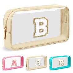 PRICES MAY VARY. 【Personalized Gift】This personalized embroidered glitter monogram makeup bag is available in 26 monogram styles. Perfect as a gift for daughters, granddaughters, girlfriends and best friends on special occasions like Valentine's Day, Christmas, anniversaries or birthdays. No one can resist such a stylish bag! 【Chenille Letter Patch Bag】Preppy initial makeup bag with professionally sewn chenille letter patches. You don't have to worry about them falling off. With its waterproof n