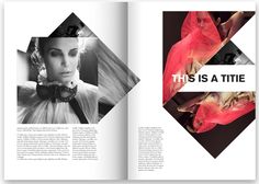 an open magazine with black and white images