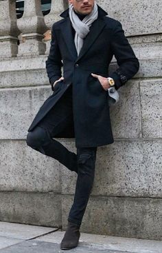 Outfits Classy Winter, Black Cashmere Coat, Mens Beard, Fashion Casual Outfits, Mens Fashion Swag, Beard Style, Mens Fashion Blazer, Outfits Classy, Winter Outfits Men