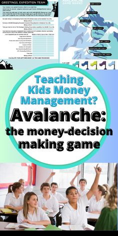 Teaching kids money management? This is a great money game for kids where they make money decisions and then see what happens as a result. Financial literacy activities. Teaching Kids Money Management, Money Games For Kids, Learning About Money, Kids Money Management, Literacy Activities Kindergarten