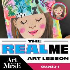 the real me art lesson for grade 2 - 5 includes an activity book and video