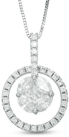 Zales 1 CT. T.W. Marquise and Princess-Cut Diamond Open Circle Frame Pendant in 14K White Gold White Brilliant Cut Diamond Necklace With Oval Pendant, White Brilliant Cut Oval Pendant Diamond Necklace, Oval White Diamond Necklace, Oval White Diamond Necklace With Accents, White Diamond Pendant Necklace With Halo Setting, White Oval Diamond Necklace With Accents, White Diamond Necklace With Oval Pendant Accents, Luxury White Diamond Necklace With Halo Setting, White Diamond Cut Oval Pendant Necklace