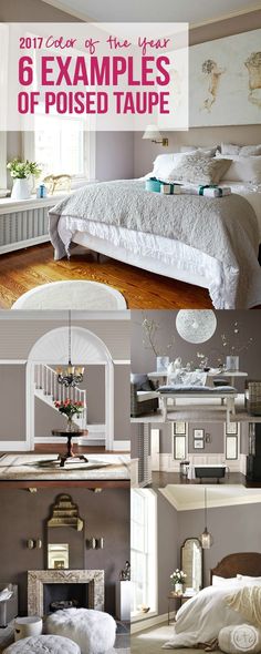 a collage of photos showing different types of bedding and furniture in various rooms