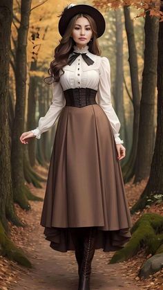 Old Fashion Dresses, Victorian Clothing, Fantasy Dress, Modest Fashion Outfits, Fantasy Fashion, Mode Vintage