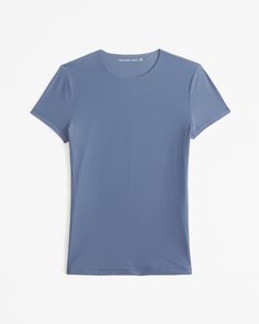 Our new slim-fitting short-sleeve tee in our elevated, barely-there soft matte seamless fabric and tuckable length, with crew neckline and straight hem. Our buttery Soft Matte fabric hugs your body in lightweight compression, with a flattering all-over blur, that's perfect for every body, every day. Seamless Second-skin Short Sleeve Tops, Casual Second-skin Short Sleeve Top, Seamless Short Sleeve T-shirt With Minimal Stretch, Compressive Seamless Tops For Summer, Compressive Solid Summer Tops, Compressive Seamless Summer Tops, Seamless Short Sleeve Tops For Layering, Seamless Short Sleeve T-shirt For Athleisure, Stretch T-shirt For Layering