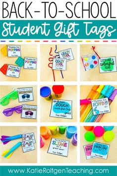 back - to - school student gift tags with text overlay