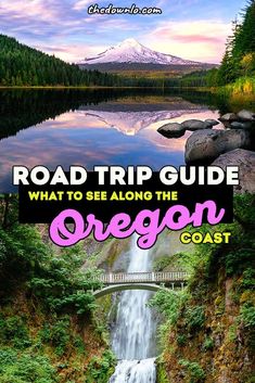 the road trip guide for oregon coast is shown in this book, with an image of a