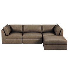 A four-piece modular sectional with loose cushions and deep seats; feels like sinking into a daydream in any configurationStain-resistant fabric prevents damage from spills; great choice for homes with families and petsEngineered wood panel frame for superior strength and long-lasting durabilityModular style makes for easy configuration changes. Each piece standard with connectors. For additional fabric and cushion fill options, visit a Design Center. | Daydreamer Modular Four-Piece Sectional, C Ethan Allen Sofa Fabrics, Upholstered Bench Living Room, Library Furniture, Linen Furniture, Media Furniture, Living Room Bench, Custom Window Treatments, Room Planner, Upholstered Ottoman