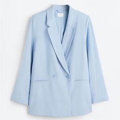 Stunning Blazer New With Tags Combined With More Of My Items To Get 30% Off And Save On Shipping. Give Me An Offer.! Summer Light Blue Long Sleeve Blazer, Summer Blue Outerwear For Daywear, Chic Blue Outerwear For Daywear, Oversized Blue Blazer For Workwear, Summer Daywear Blue Outerwear, Light Blue Summer Workwear Outerwear, H&m Casual Summer Outerwear, Blue Summer Office Outerwear, Chic Summer Outerwear By H&m