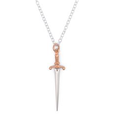 PRICES MAY VARY. Fierce Sword Design: This handcrafted sterling silver 18-inch sword necklace with a bronze handle features intricate detailing from point to pommel, resembling a miniature Medieval sword. Versatile Everyday Accessory: This sword pendant on dainty chain necklace is ideal for both daily wear and special occasions, effortlessly enhancing any outfit with a unique and medieval charm. Silver Necklace Women: Made from 925 sterling silver, this necklace combines durability with environm Medieval Pendant Necklace For Gift, Silver Warrior Style Necklace For Gift, Bow And Arrow Pendant, Viking Style Silver Pendant Necklace, Silver Viking Stainless Steel Necklaces, Dainty Chain Necklace, Silver Necklaces Women, Dainty Chain, Necklace Women