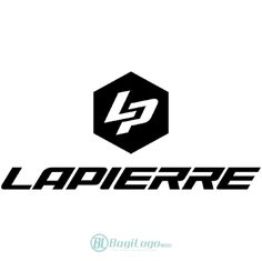 the logo for lapierre is shown in black and white, with a hexagonal