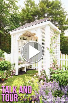 White lattice arbor with flowers Heat Tolerant Flowers, Maine Garden, Cottage Garden Style, England Cottage, New England Cottage, Plant Palette, Small Watering Can, Backyard Garden Layout