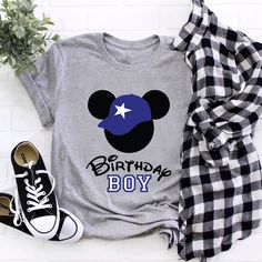 Disney Birthday Boy Shirt Disney 5th Birthday, Birthday Disney Shirt, Iconic Disney Characters, Disney Birthday Shirt, Birthday Boy Shirt, Disney Birthday, Birthday Boy Shirts, Boy Shirt, 11th Birthday