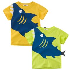 Toddler Kids Baby Boys Girls Shark Short Sleeve Crewneck T Shirts Tops Tee Clothes For Children Features: Short-sleeve tees, ribbed crew neckline, easy on-and-off design Suitable for indoor, outdoor wear, theme park, photogray, birthday gift, party or any occasion 95% Cotton, 5% Spandex Pull on closure Machine Wash Cotton breathable and flexible, cool in summer Featuring his favorite shark pattern, very stylish and unique for your toddler Included - 1 x Shirt Product Description: Season: Spring, Bebe T Shirt, Shark Pattern, Top Baby Products, Baby T Shirts, Baby Shorts, Cartoon T Shirts, Summer Boy, Baby & Toddler Clothing, Summer Kids