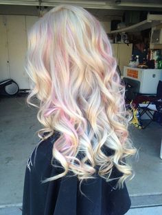 5 Stunning Highlights For Blonde Hair Blonde And Pink Hair, Pink And Blonde Hair, Blonde And Pink, Opal Hair, Blonde Pink, Pink Blonde Hair, Blonde With Pink, Pink Highlights, Blonde Hair With Highlights