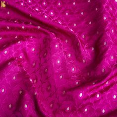 Violet Red Pure Banarasi Silk Handwoven Tanchui Kurta Fabric - Khinkhwab